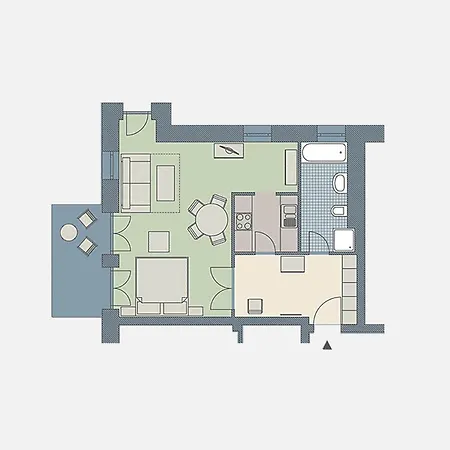 Kaiservillen - 1-raum-ferienwohnung Mit Terrasse Dg23 Appartamento *